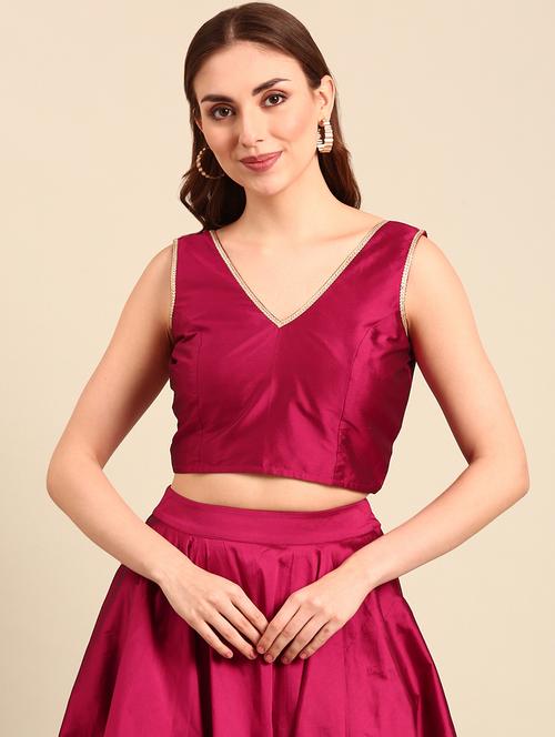women pink solid sleeveless blouse - 21520709 -  Standard Image - 0