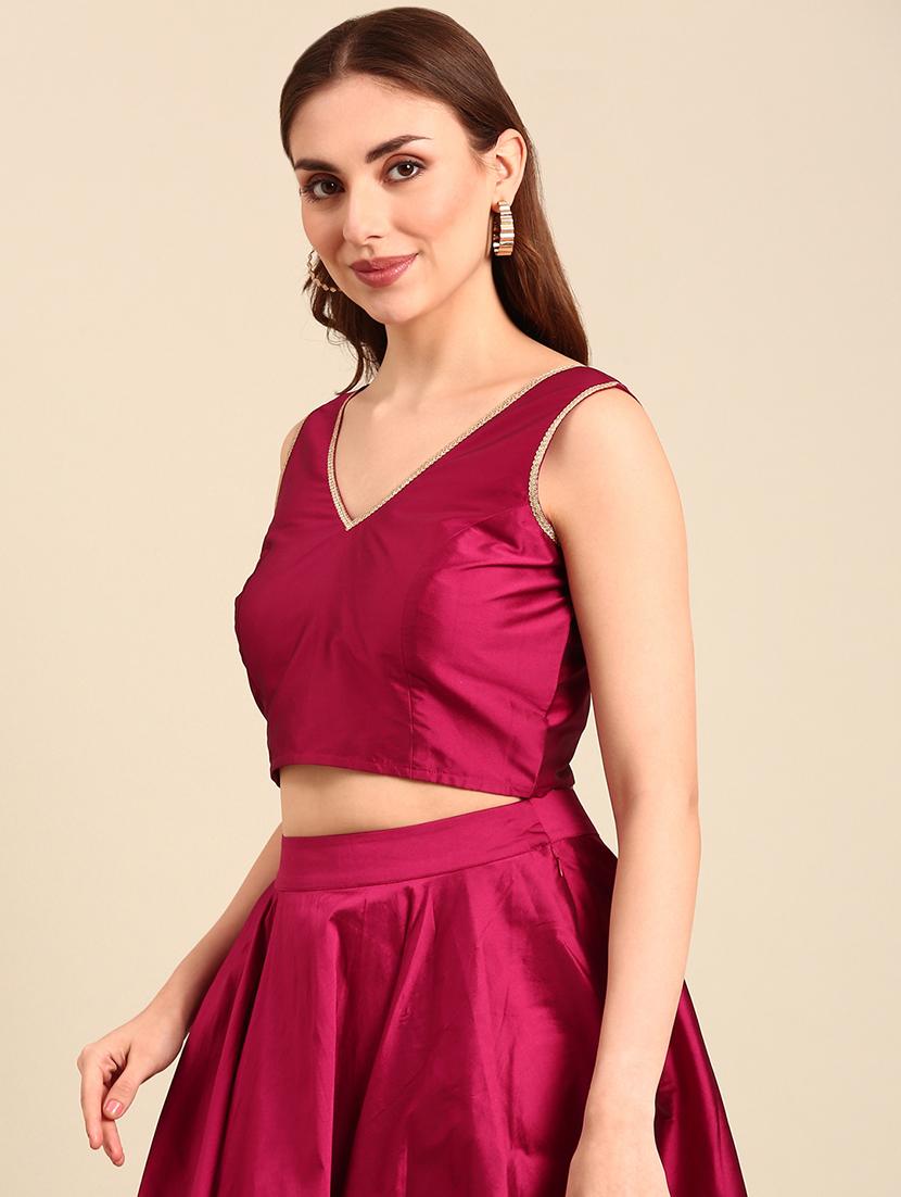 women pink solid sleeveless blouse - 21520709 - Standard Image - 2