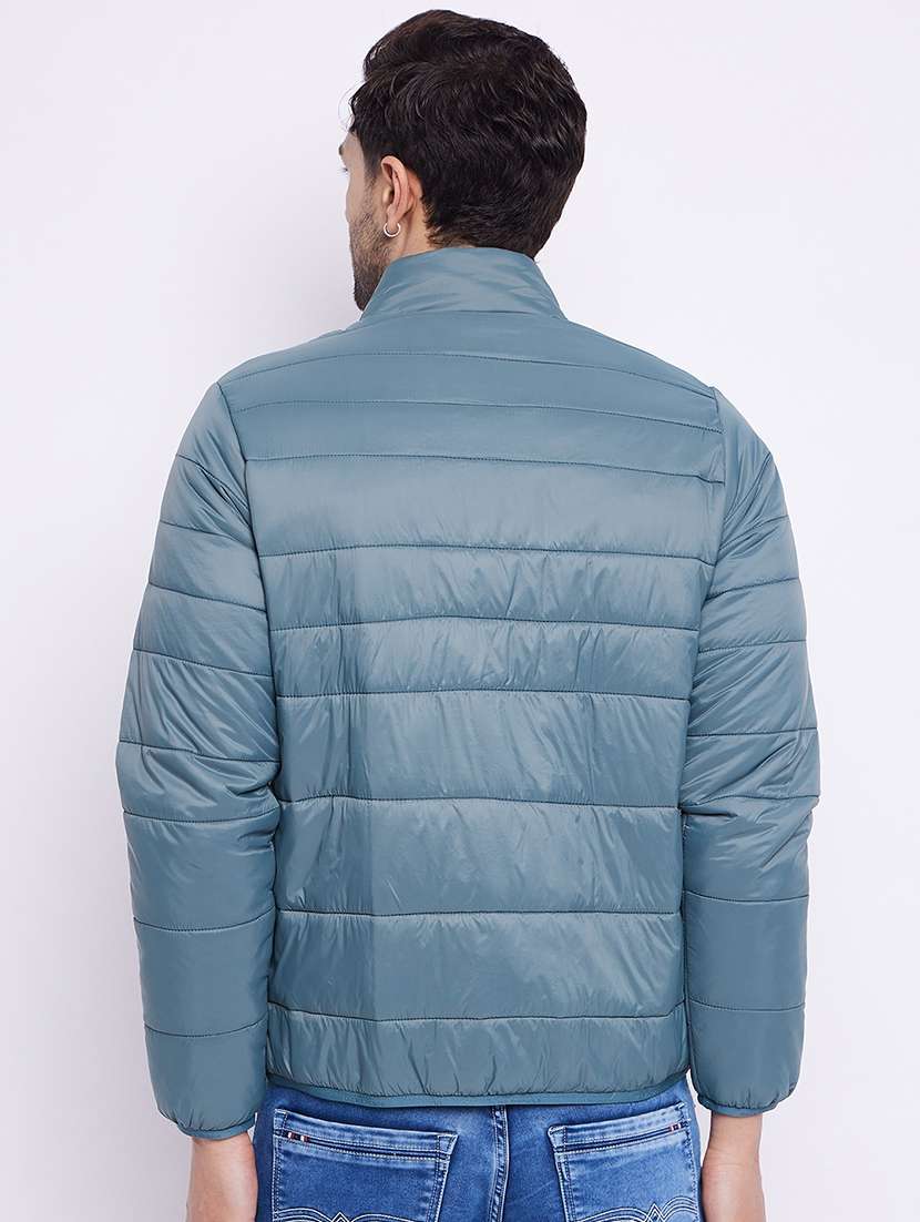 men blue solids quilted jackets - 21520953 -  Standard Image - 2