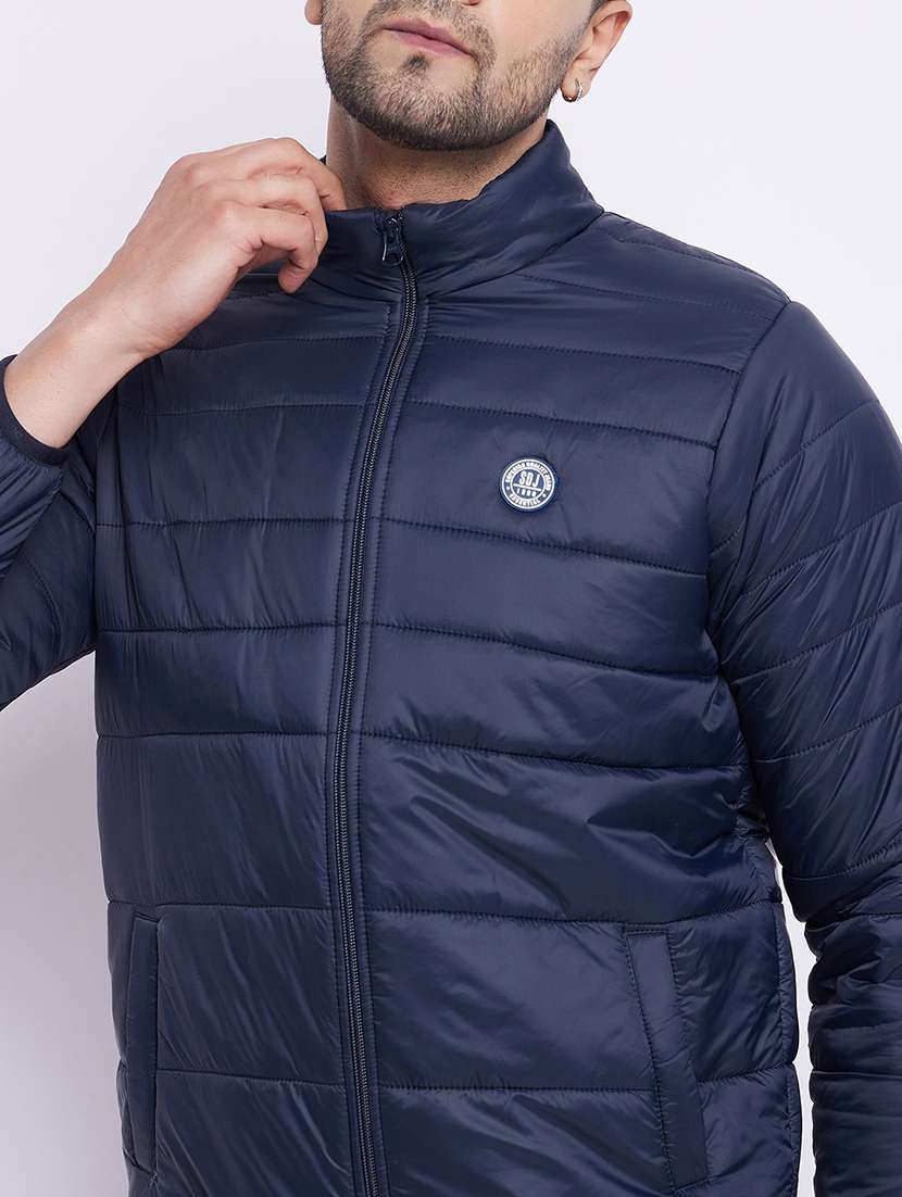men long sleeve solid quilted jacket - 21520955 -  Standard Image - 2