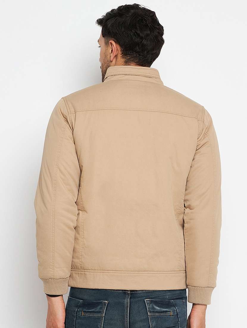 men solid long sleeve bomber jacket - 21520968 -  Standard Image - 2