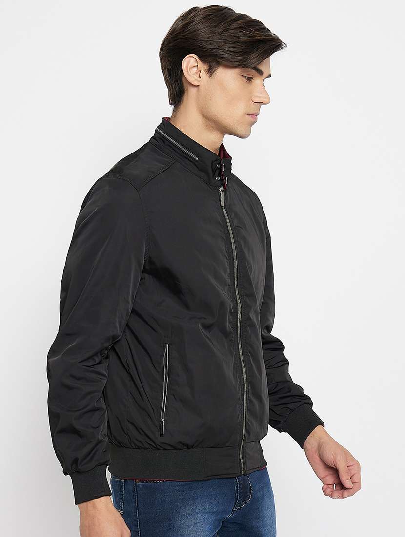 men long sleeve solid bomber jacket - 21520983 -  Standard Image - 2