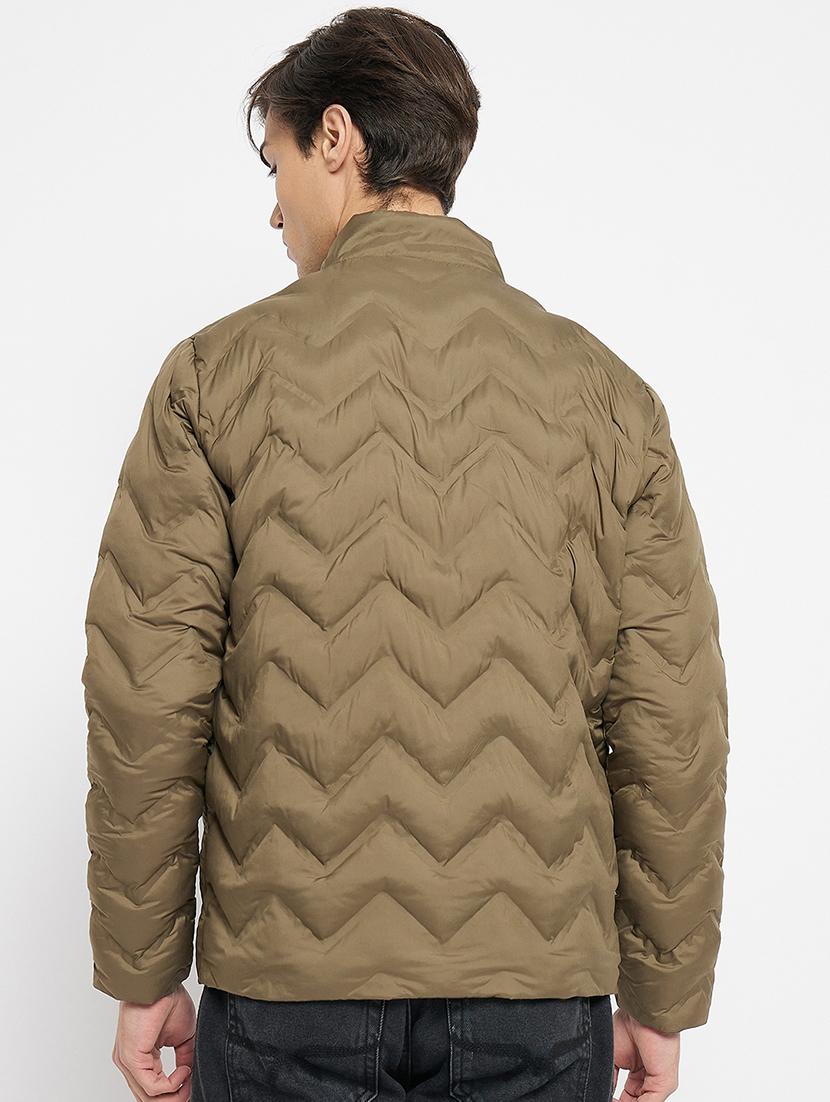 men long sleeves solid quilted jacket - 21520986 - Standard Image - 2