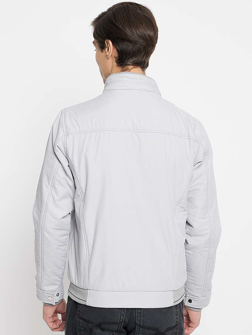 men long sleeve solid bomber jacket - 21520996 -  Standard Image - 2