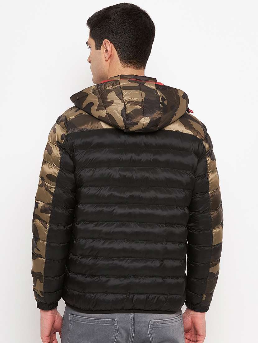men black camouflage quilted jacket - 21521004 -  Standard Image - 2