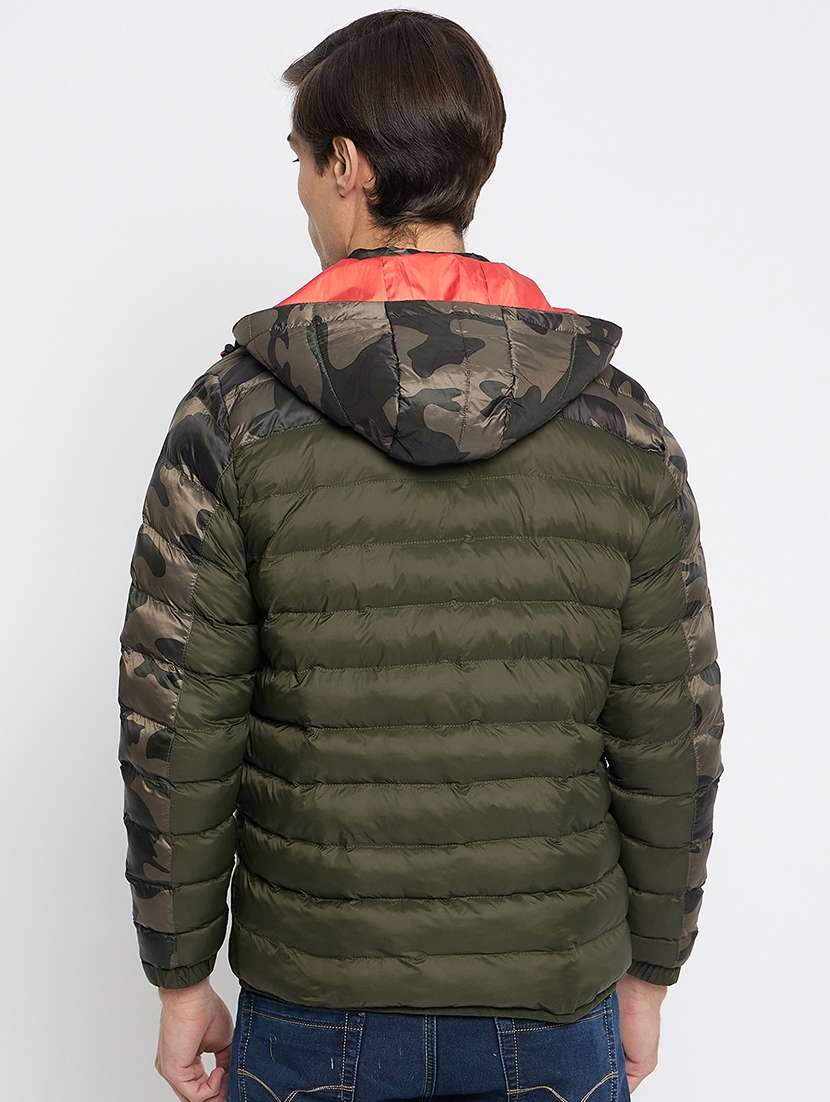men camouflage long sleeves quilted jacket - 21521005 -  Standard Image - 2