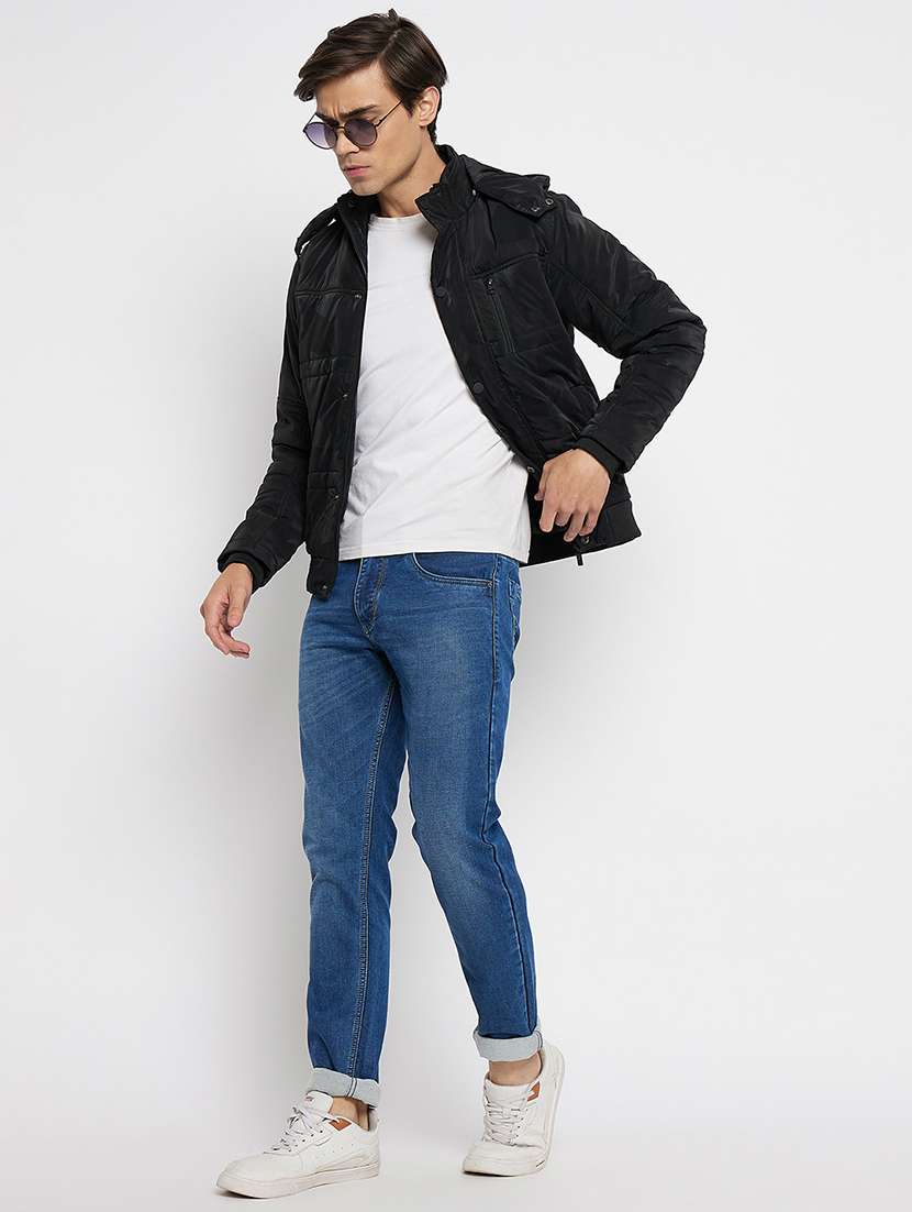 men black polyester bomber jacket - 21521020 -  Standard Image - 2