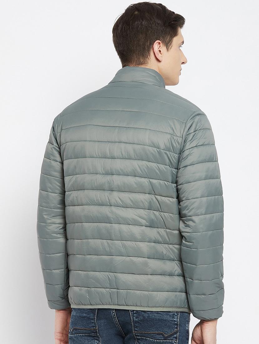 men long sleeve solid quilted jacket - 21521057 - Standard Image - 2