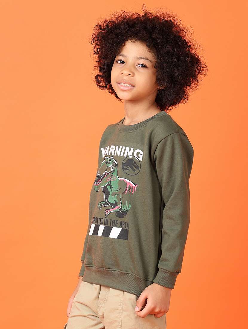 boys front print long sleeve sweatshirt - 21521169 -  Standard Image - 2
