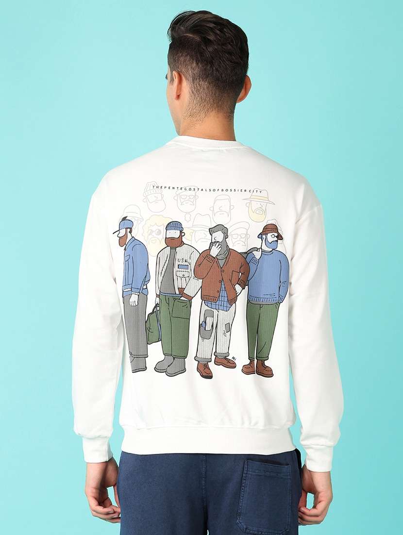 men back print long sleeve t-shirt - 21521340 -  Zoom Image - 0