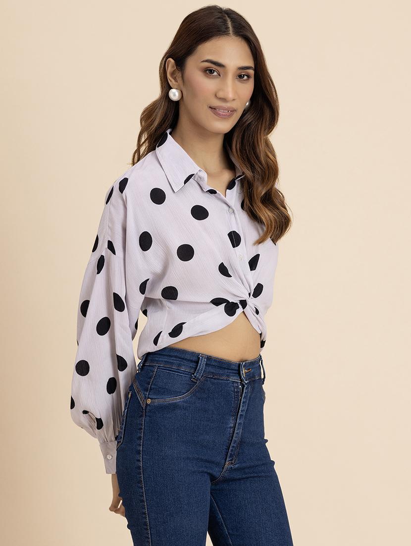 women white cotton shirt top - 21521724 - Standard Image - 2