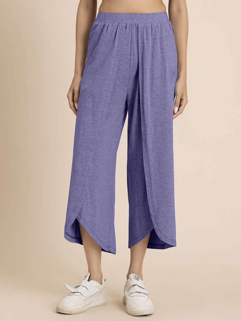 women lavender hosiery culottes