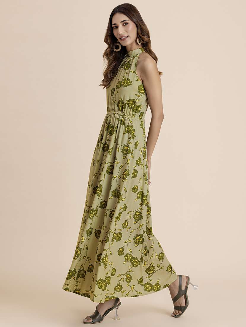 women floral printed halter neck maxi dress - 21521964 -  Standard Image - 2