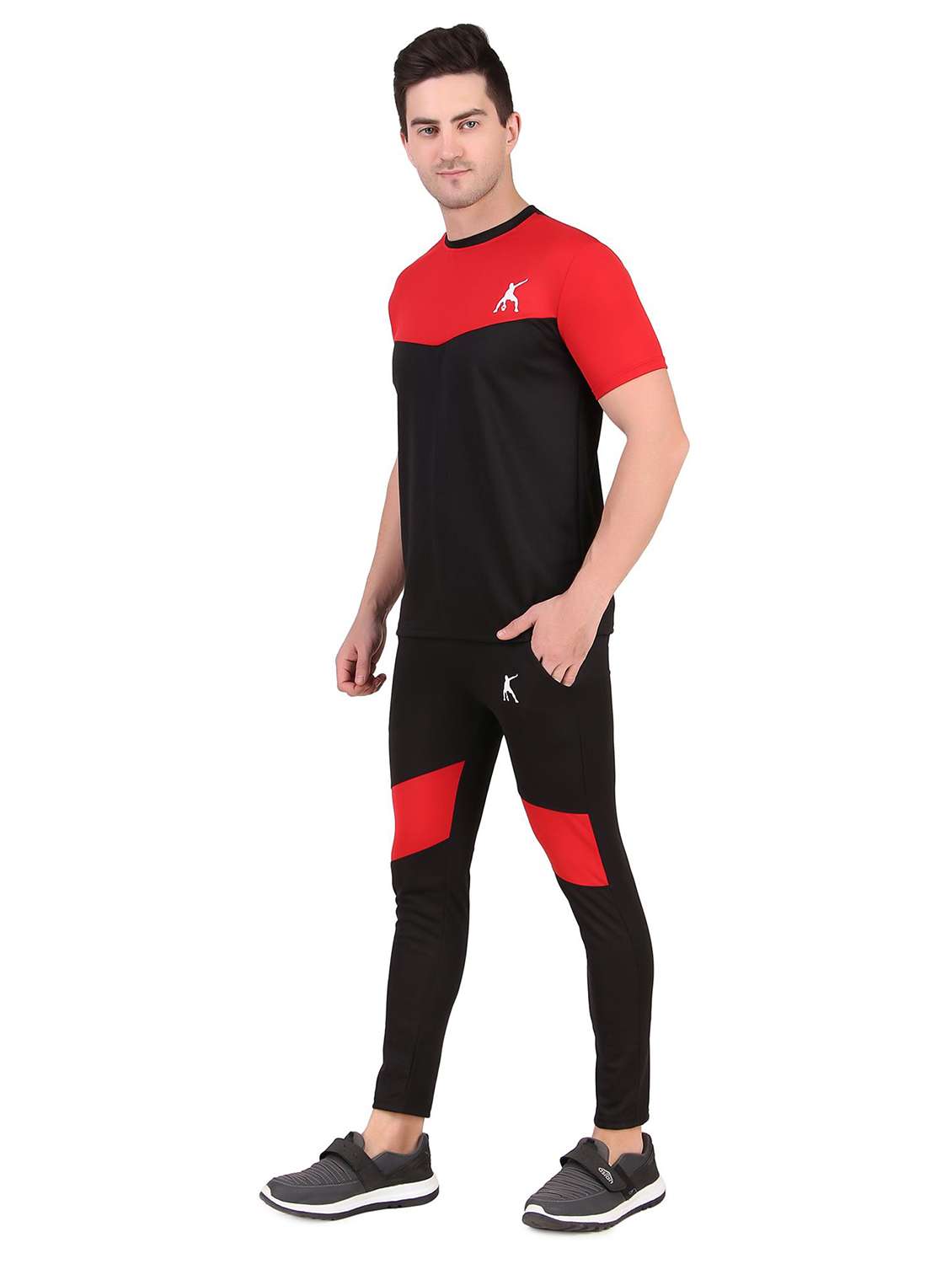 men black color block full length track pant - 21522117 -  Standard Image - 2