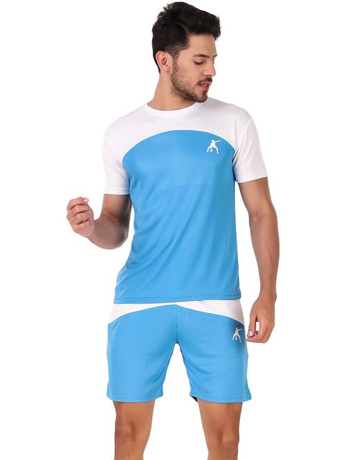 men round neck color block sports t-shirt - 21522120 - Standard Image - 0