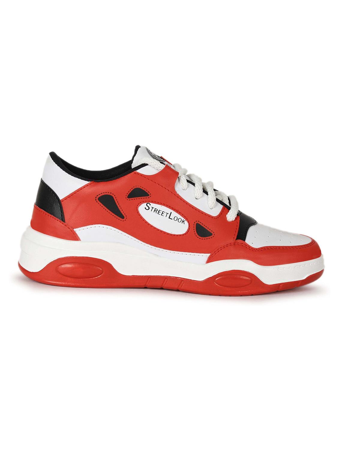 men red lace up sneakers - 21522346 - Standard Image - 2