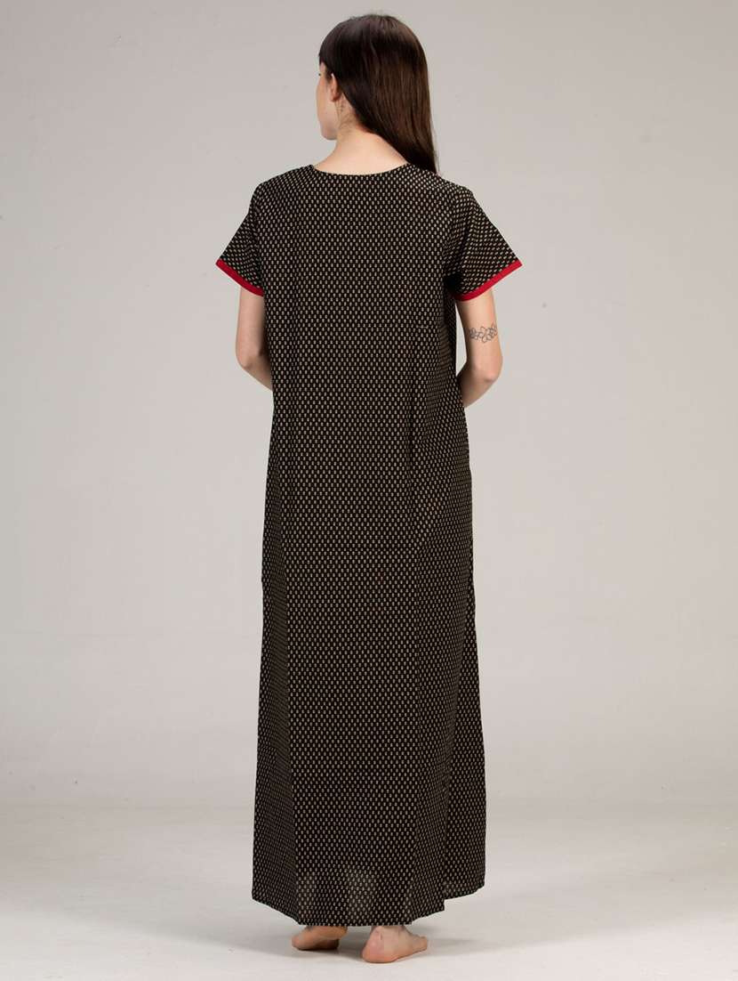 women black cotton nighty  - 21522405 -  Standard Image - 2