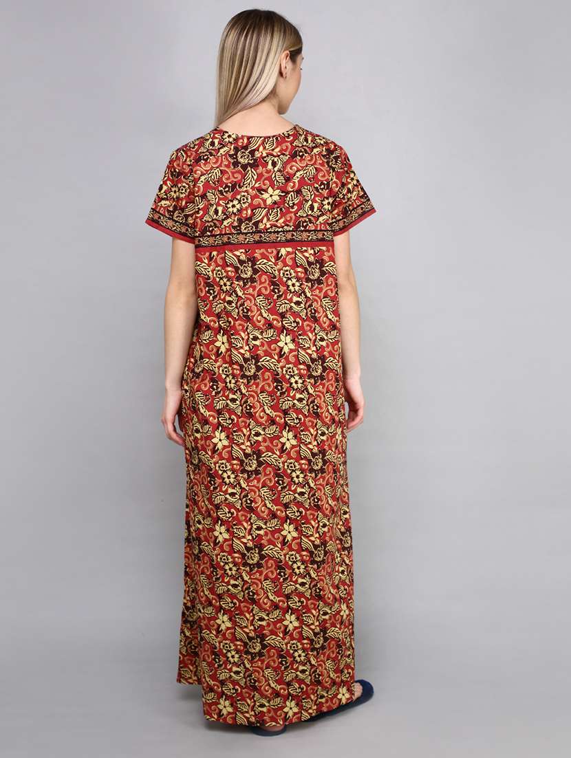 women red cotton nighty  - 21522413 -  Standard Image - 2