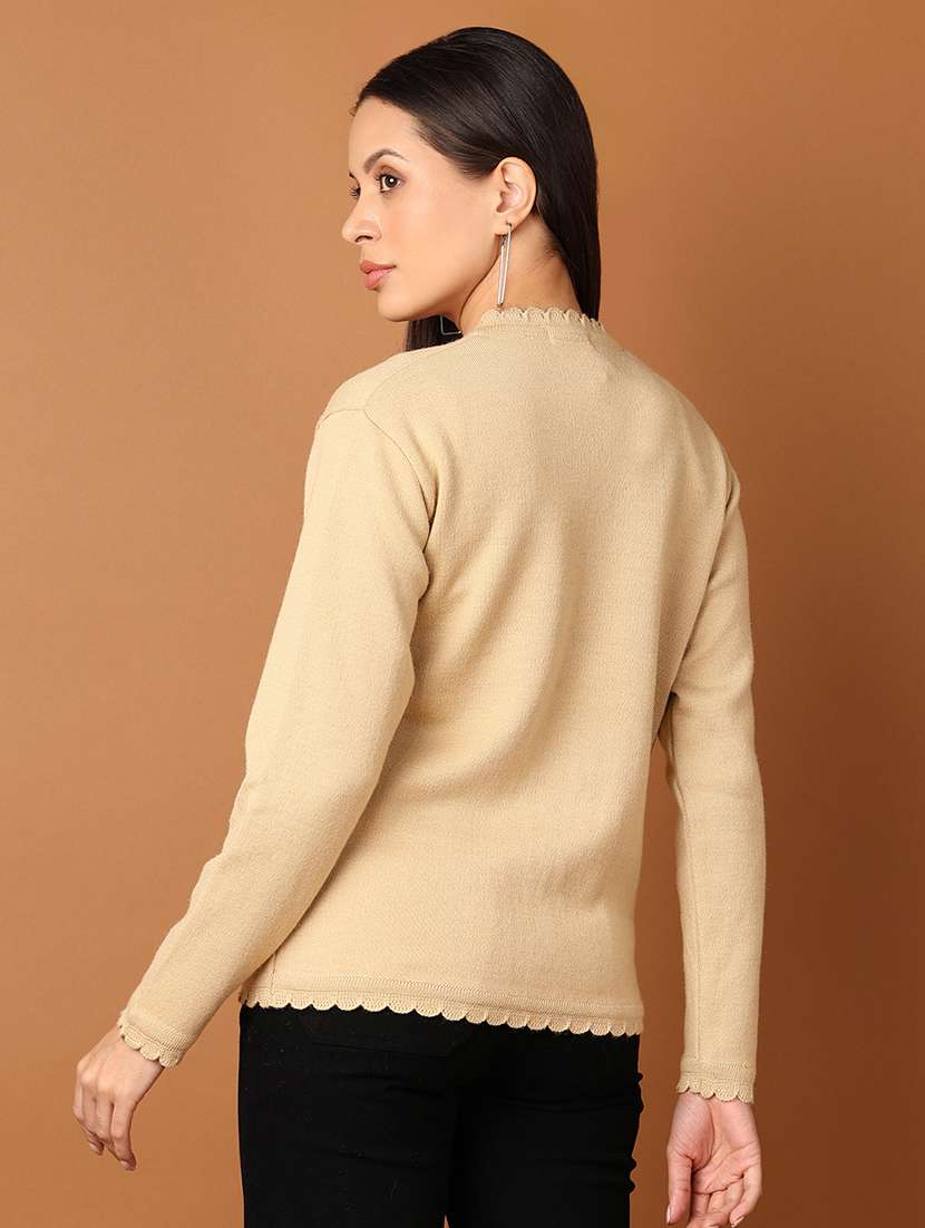 women solid long sleeve cardigan - 21522822 -  Standard Image - 2