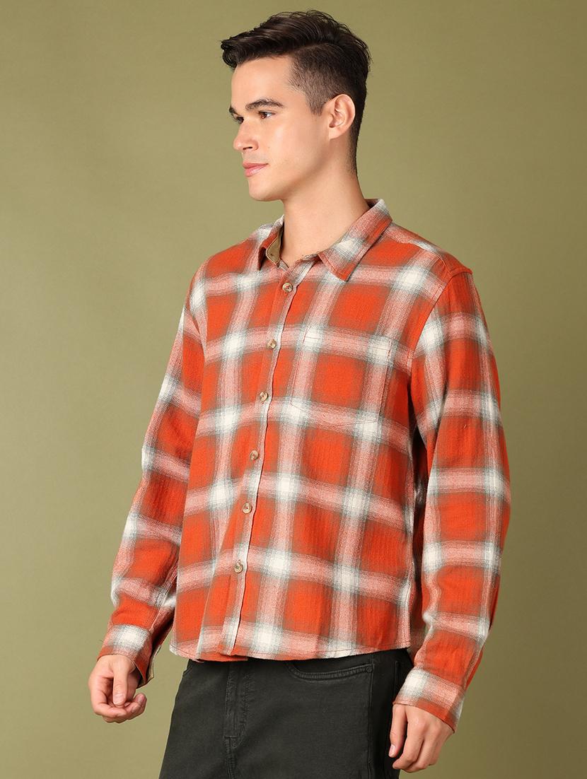 men checkered long sleeve regular fit casual shirt - 21522877 - Standard Image - 2