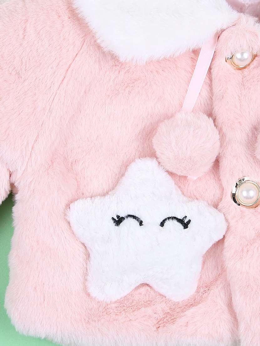 girls long sleeve fur jacket - 21522891 -  Standard Image - 2