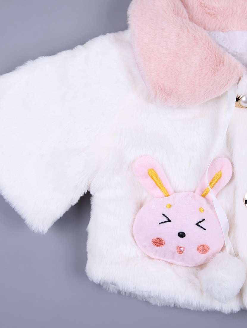 girls long sleeve fur jacket - 21522893 -  Standard Image - 2