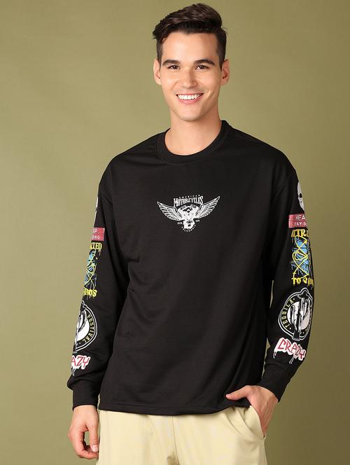 men front & back print long sleeve t-shirt - 21522900 - Standard Image - 0