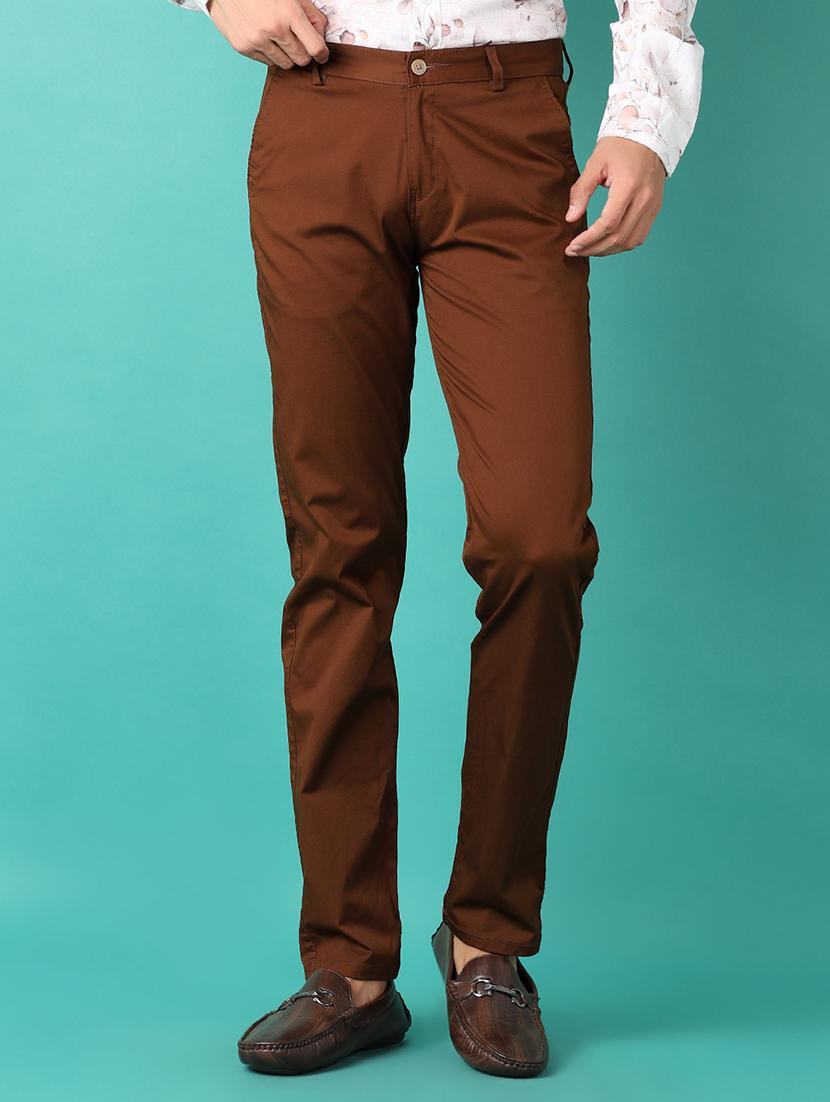men solid slim fit chinos casual trouser - 21523066 -  Zoom Image - 0