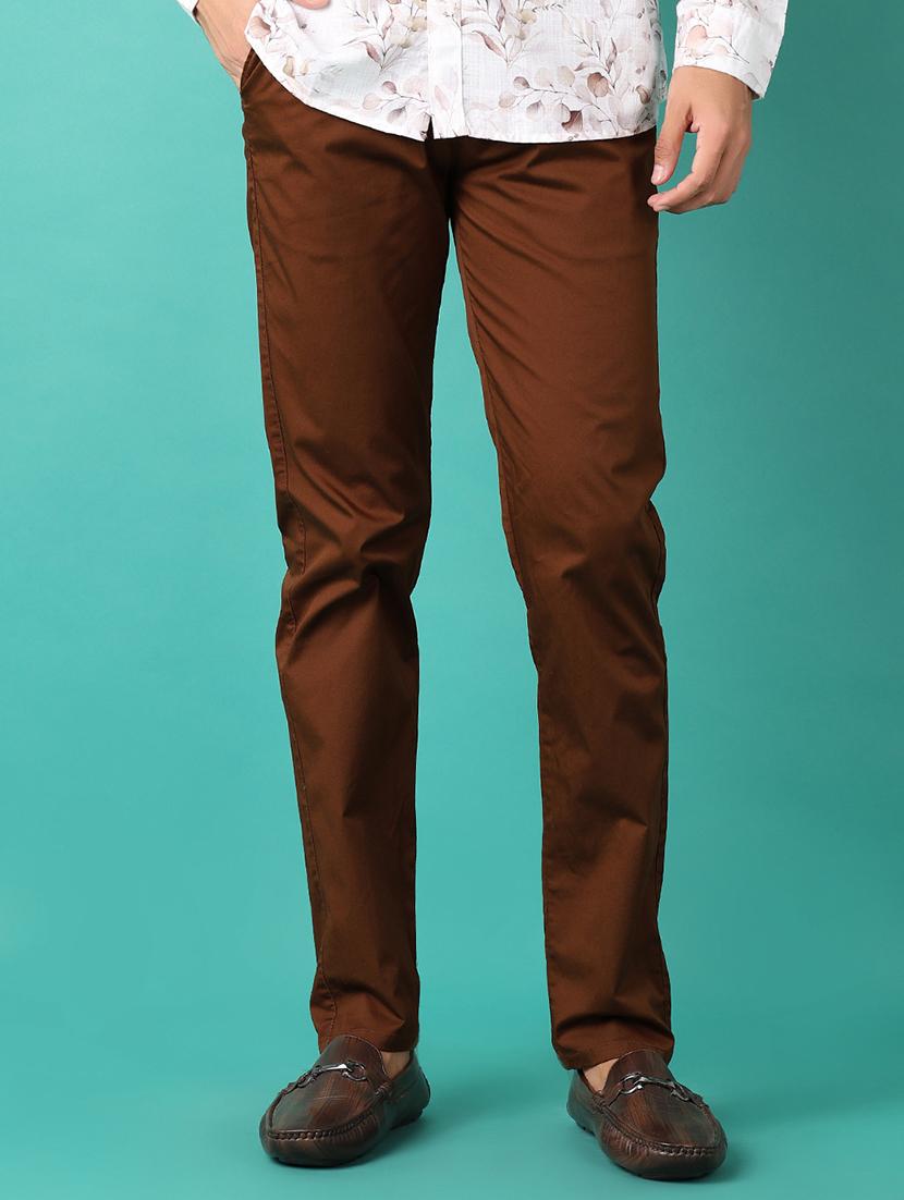 men solid slim fit chinos casual trouser - 21523066 - Standard Image - 2