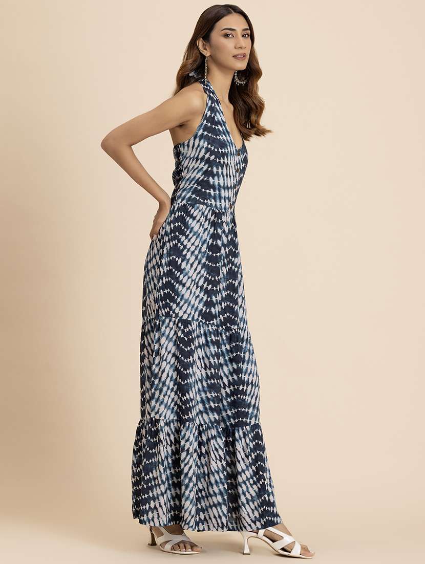 women tie & dye printed halter neck jumpsuit - 21523149 -  Standard Image - 2