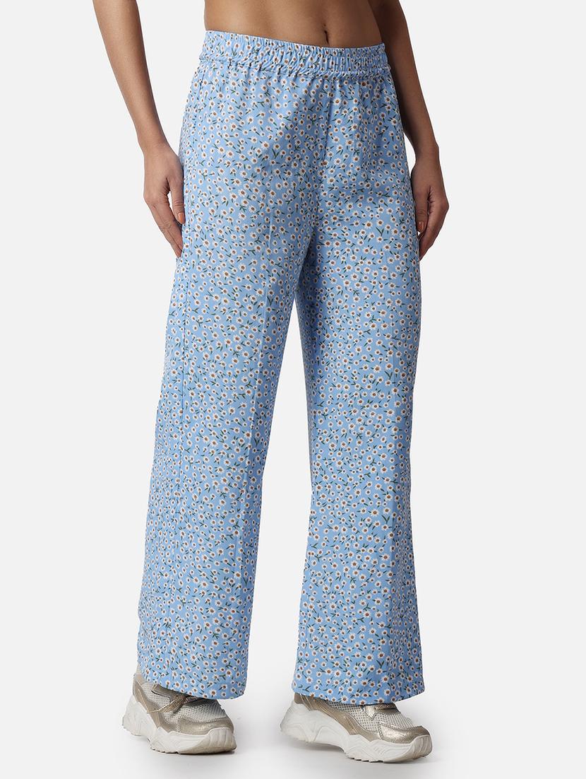 women floral printed wide leg trouser - 21523418 - Standard Image - 2