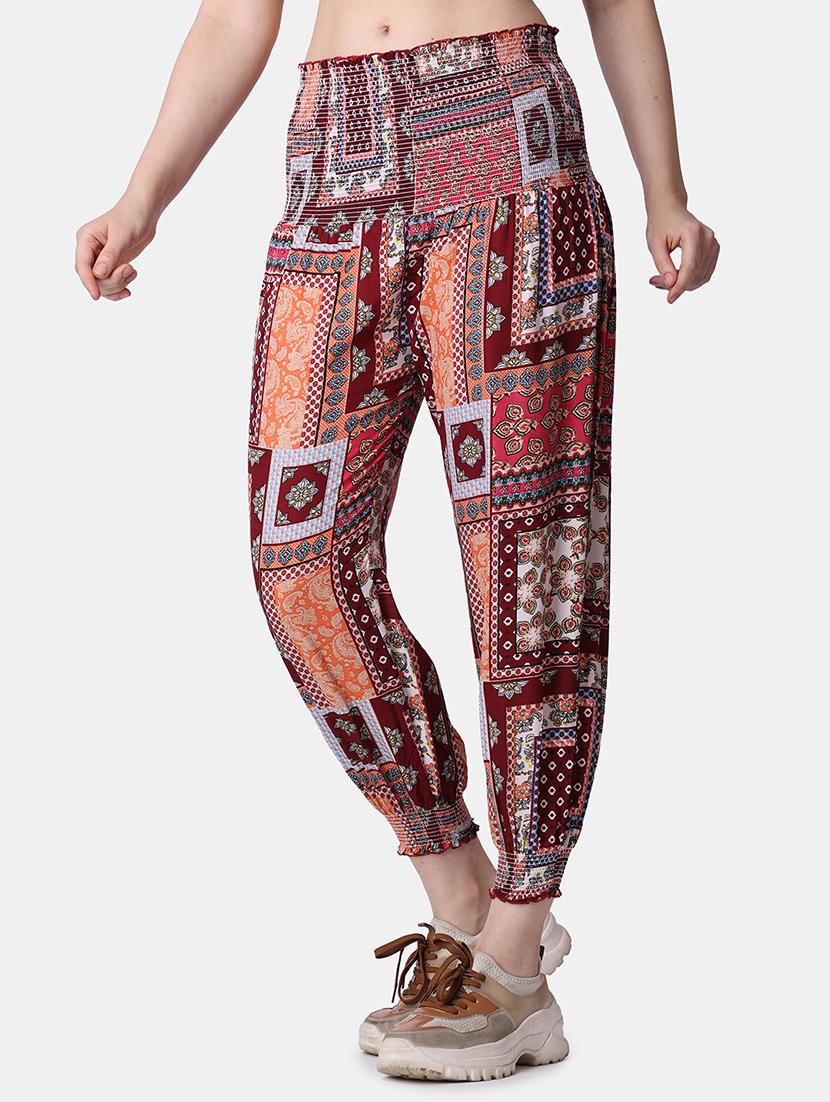 women printed relaxed fit jogger - 21523426 - Standard Image - 2