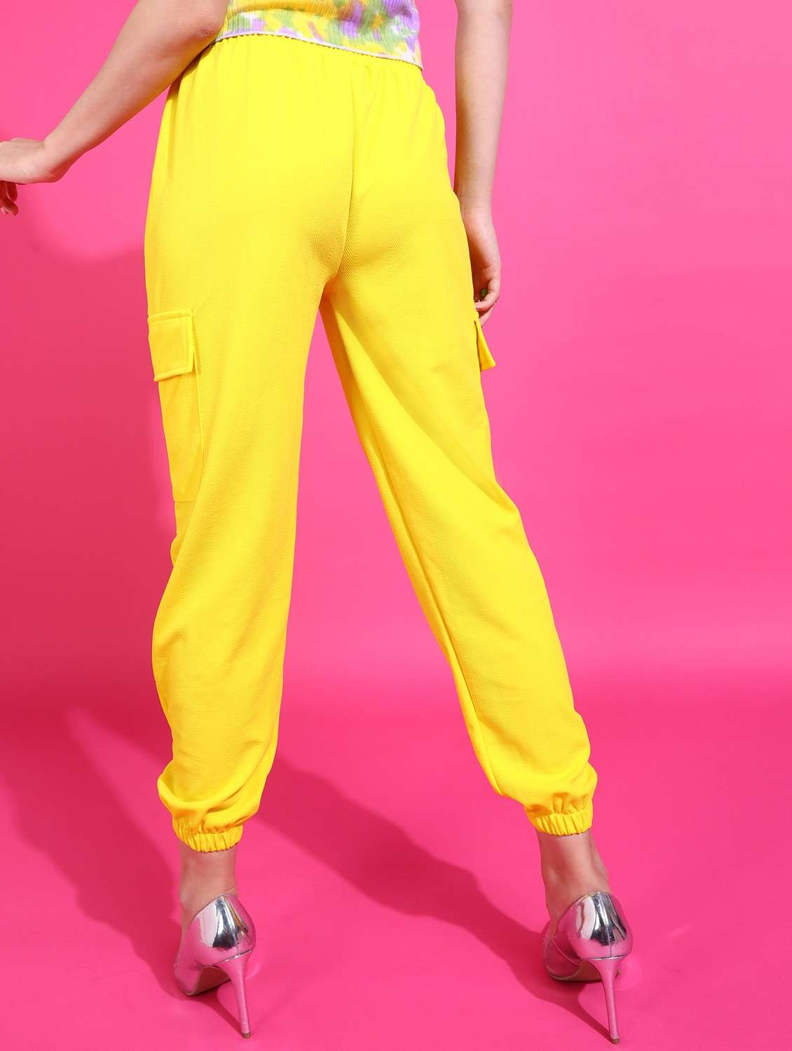 women self design relaxed fit jogger - 21523428 - Standard Image - 2