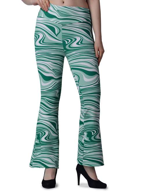 women printed bootcut trouser - 21523487 - Standard Image - 0