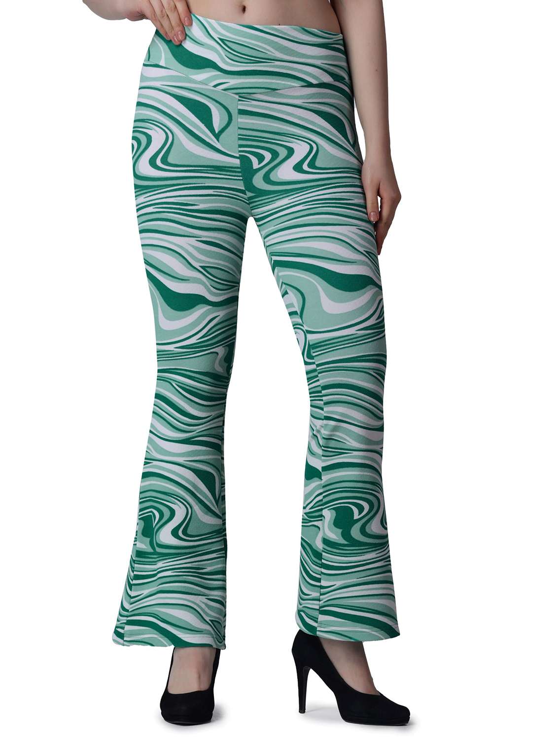 women printed bootcut trouser - 21523487 - Zoom Image - 0