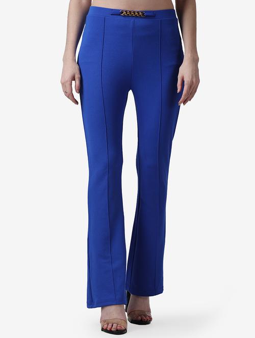 women solid regular fit bootcut trouser - 21523505 -  Standard Image - 0