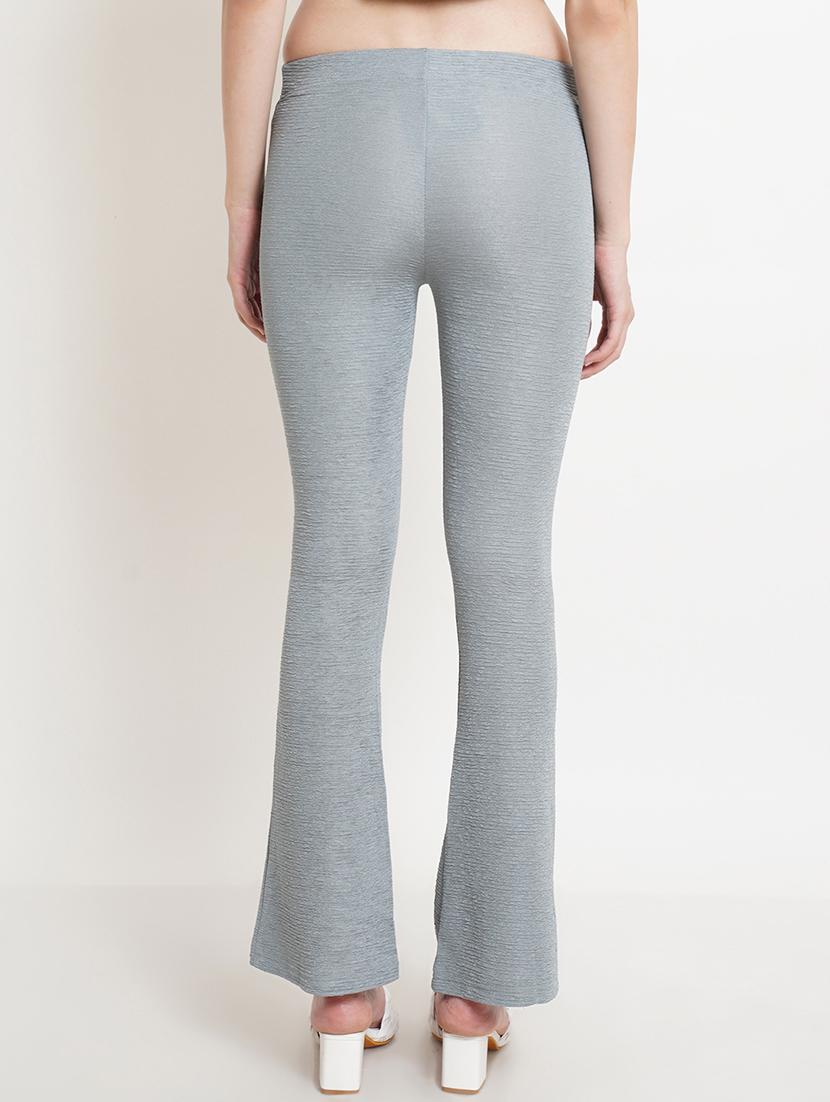 women self design regular fit bootcut trouser - 21523515 - Standard Image - 2