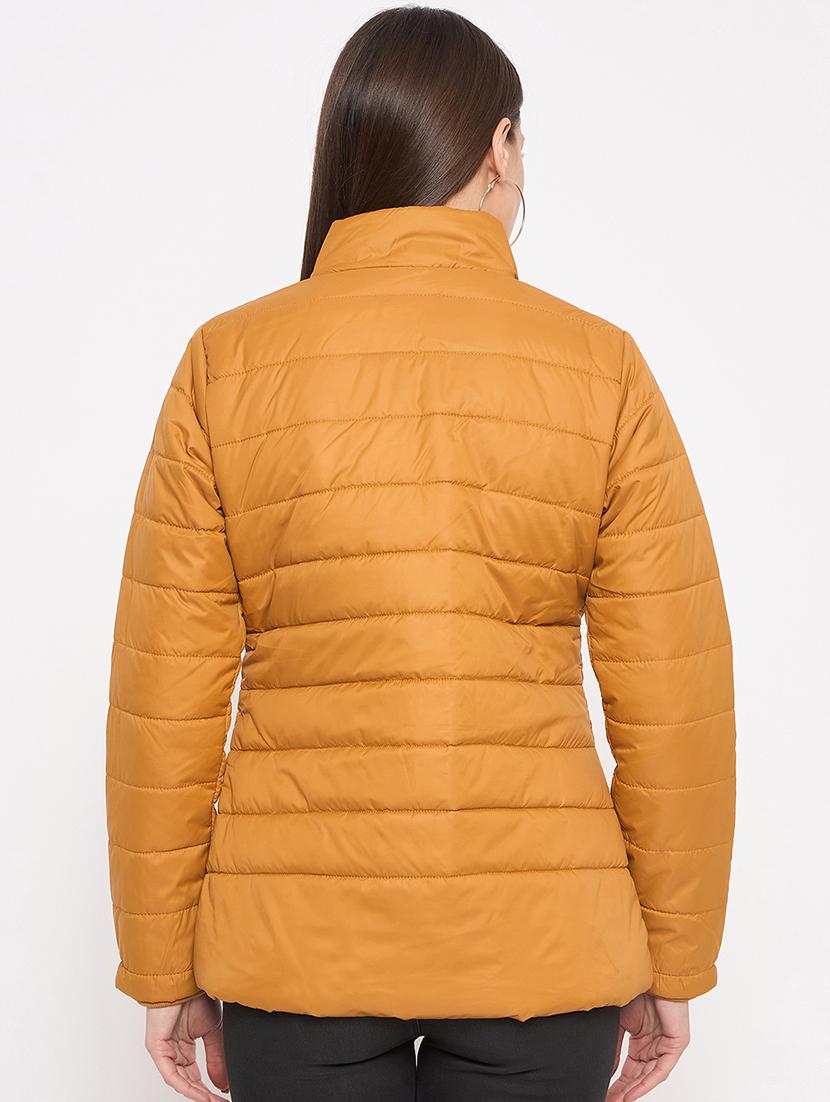 women solid long sleeves quilted jacket - 21523539 - Standard Image - 2
