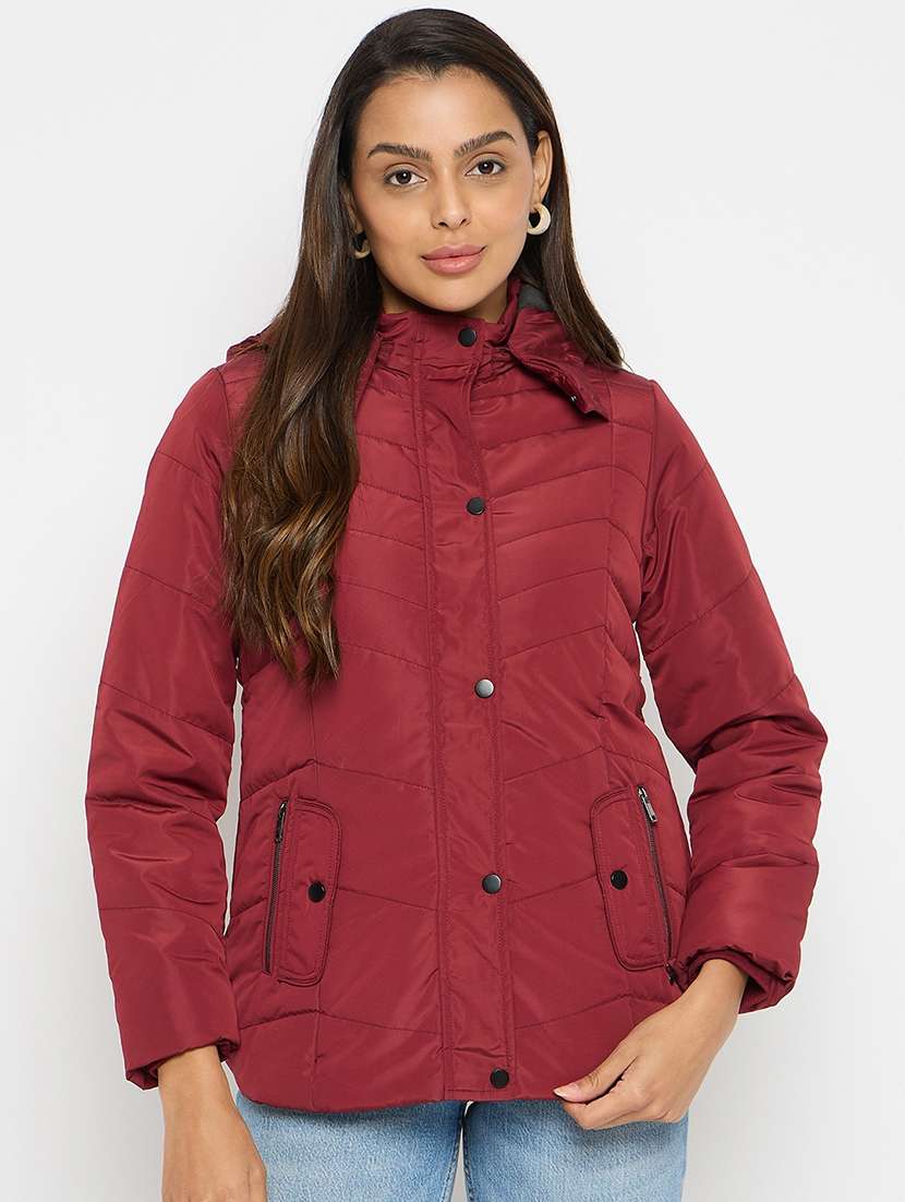 women solid long sleeves bomber jacket