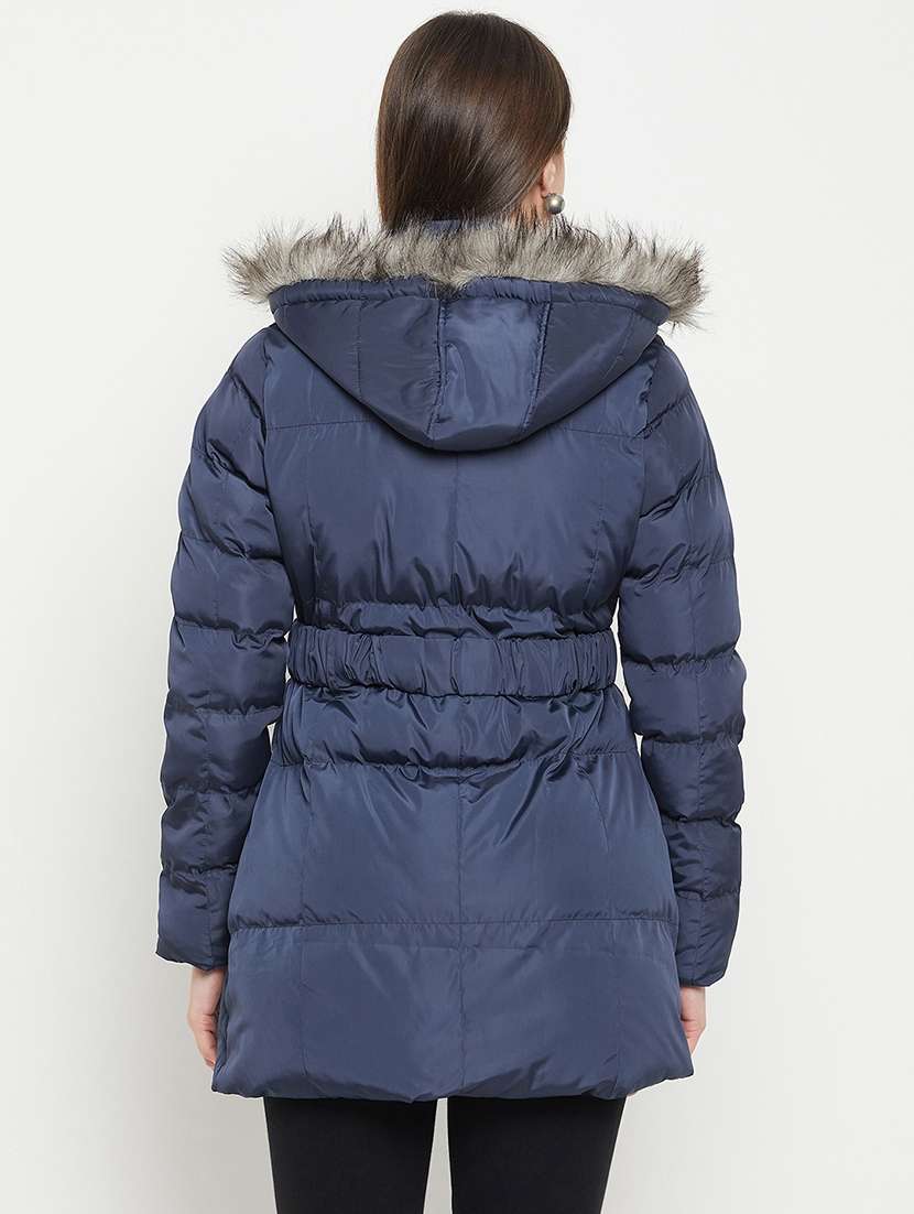 women solid long sleeves quilted jacket - 21523556 -  Standard Image - 2