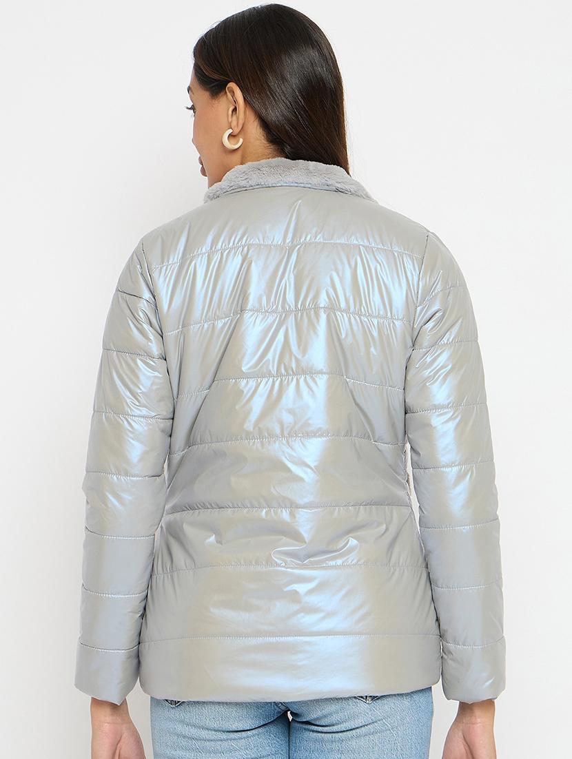 women solid long sleeves bomber jacket - 21523568 - Standard Image - 2