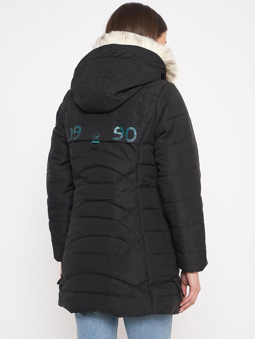 women solid long sleeves quilted jacket - 21523569 - Standard Image - 2