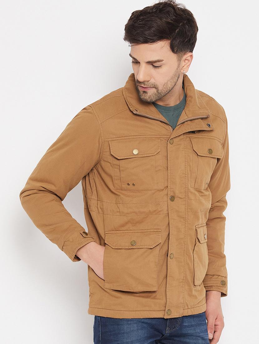 men long sleeve solid casual jacket - 21523604 - Standard Image - 2