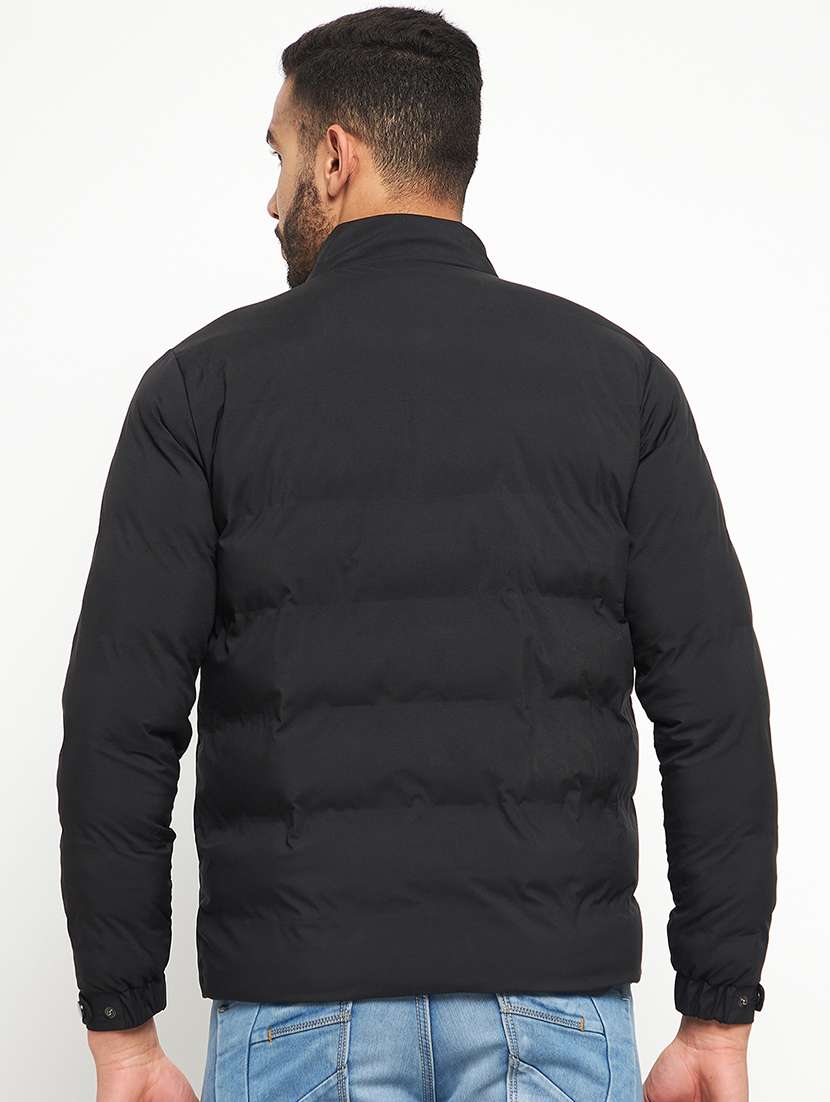 men solids long sleeves quilted jacket - 21523619 -  Standard Image - 2