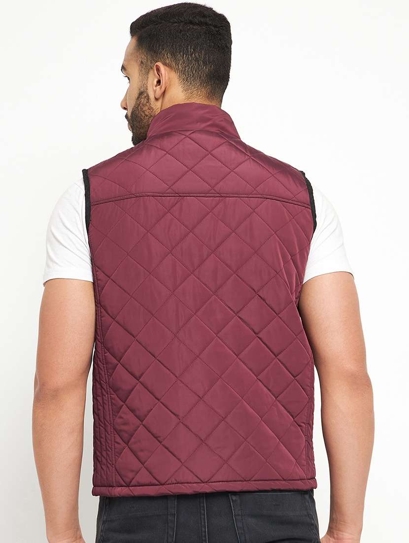 men sleeveless solid quilted jacket - 21523638 -  Standard Image - 2