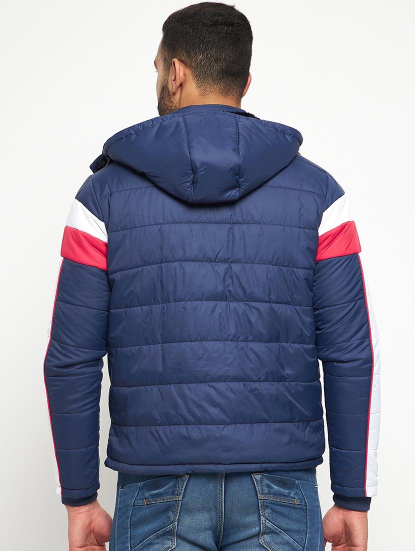 men color blocked long sleeve bomber jacket - 21523654 - Standard Image - 2