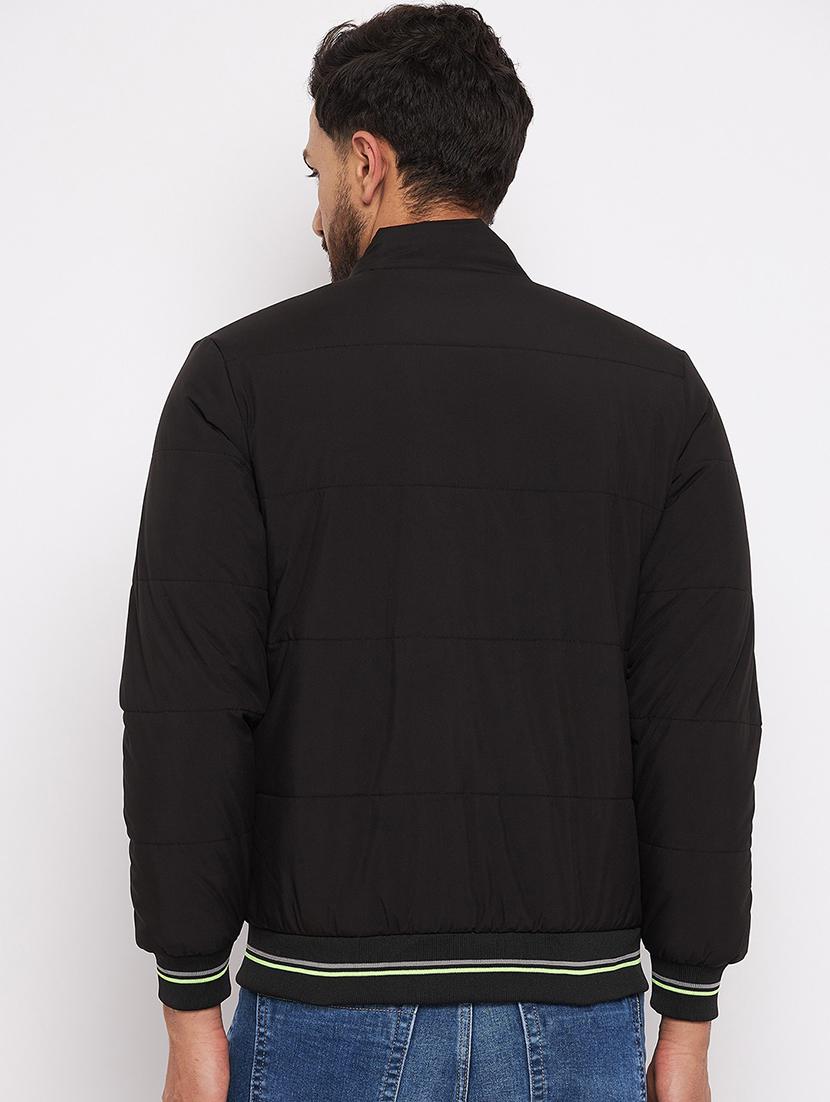 men long sleeve solid quilted jacket - 21523670 - Standard Image - 2