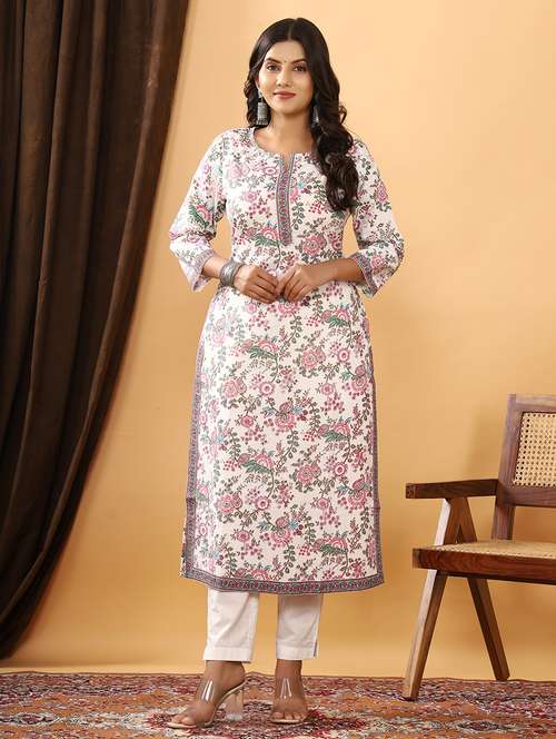 women floral printed straight kurta - 21523703 -  Standard Image - 0