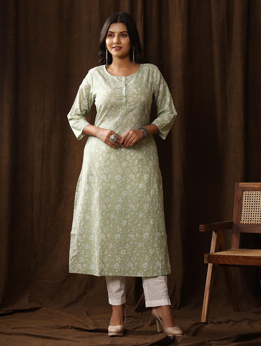 women floral printed straight kurta - 21523718 - Zoom Image - 0