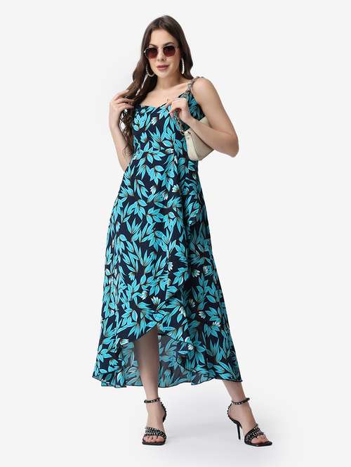 women printed sleeveless wrap dress - 21523761 - Standard Image - 0
